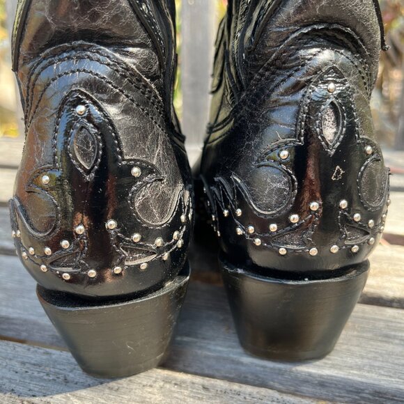 Corral New Women's Studded Overlay Wing Black Boots, Size 9 - Picture 5 of 16